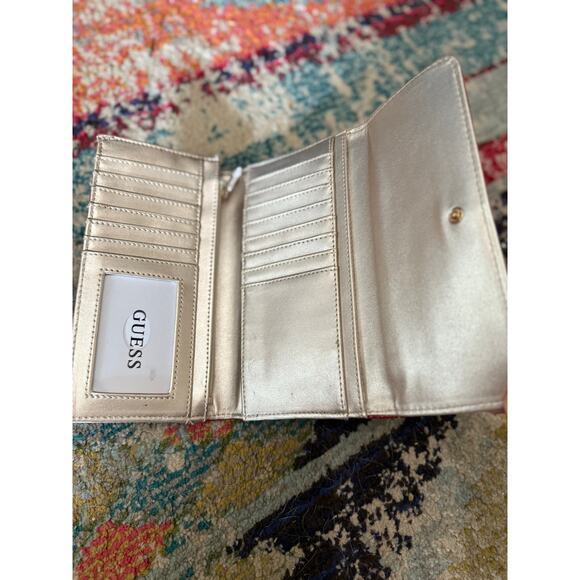 Guess Red Snake Print Tote Bag with Matching Wallet and Pouch Y2K - Picture 7 of 8